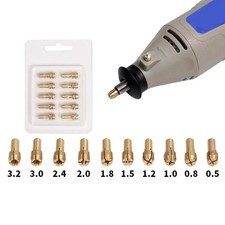 10x Brass Drill Chuck Collet Bit For Dremel Rotary Tools Adapter 0.5mm-3.2mm