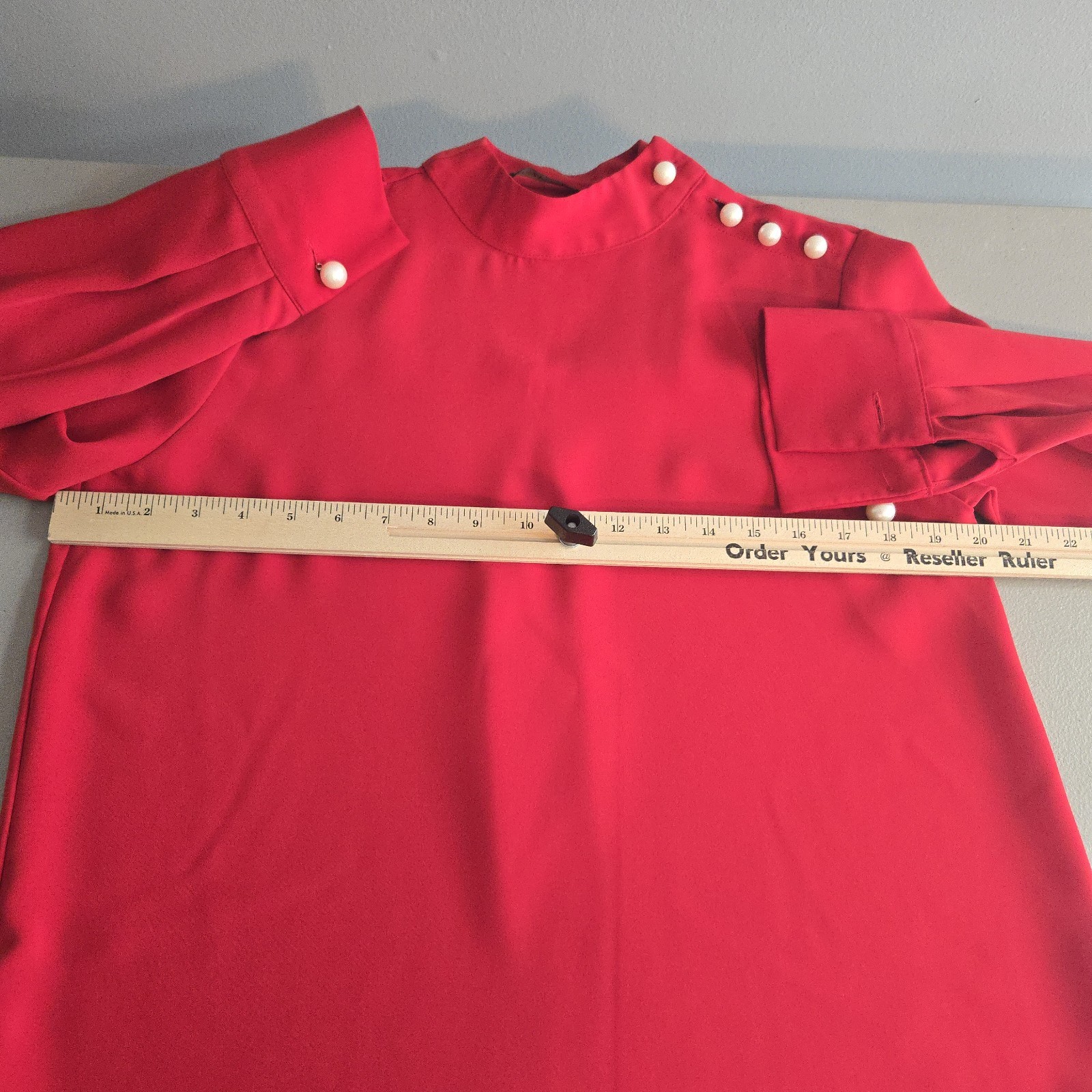 Zara Basic Women's Shoulder Button Blouse Red Med… - image 5