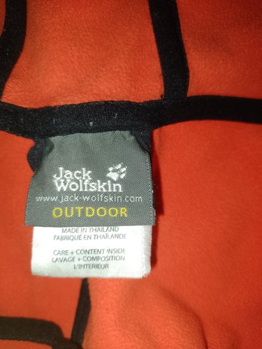 Jack Wolfskin Men's Outdoor Jacket, Brown Outer, Orange Fleece Lined. - Picture 3 of 11