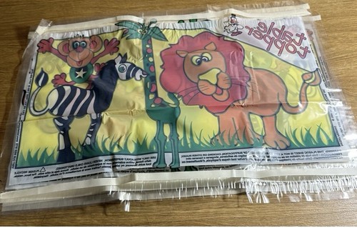 Tovagliette monouso stick-on fattoria zoo animali 17 pezzi bambini topper tavola vintage 1998 - Foto 14 di 19