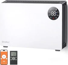 GiveBest Super Quiet Wall Heaters Indoor 1500W  Space Heater Child Lock Timer