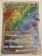 Pokémon TCG Charizard VSTAR Rainbow Secret Rare Card Brilliant Stars 174/172 NM