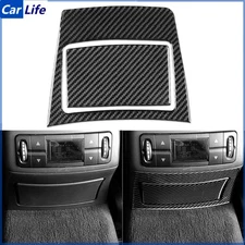 2Pcs Real Carbon Fiber Rear Storage Panel Cover Trim For Benz E-Class W211 03-09