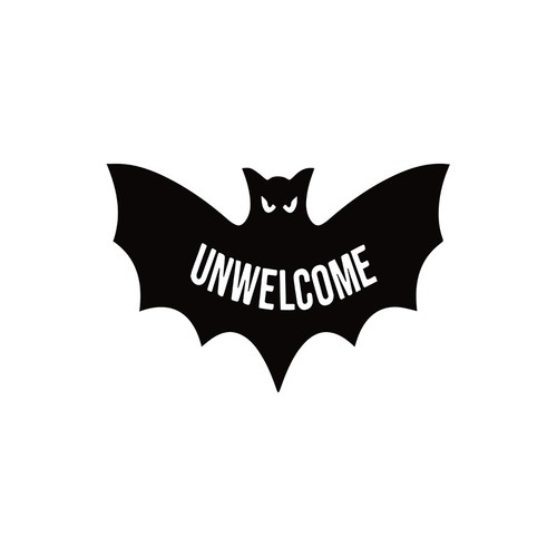 Halloween Unwelcome Bat Shaped Door Mat ,Unwelcome Mat, Unwelcome Bat Door Mat - Bild 12 von 14