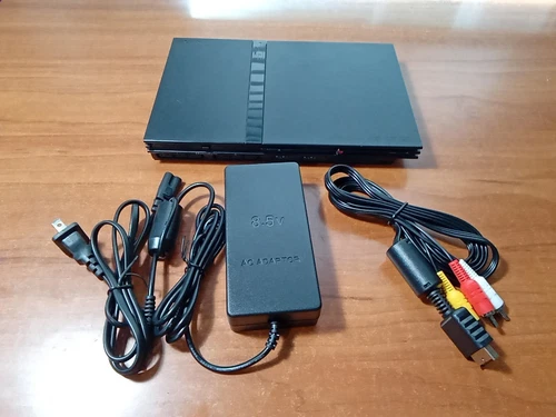 Sony PlayStation 2 Slim PS2 Console + Cables Bundle *TESTED* LNE