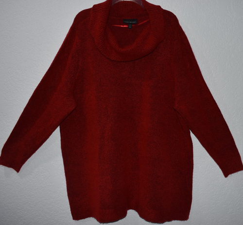 Suéter Lane Bryant 22/24 Capucha/Cortina Cuello Tejido Manga Larga Suave Elastizado Pullover - Imagen 12 de 18