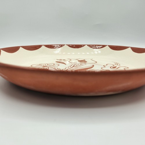 Stoltzfus Redware Shoo-Fly Pie Plate Pottery Folk Art Deep Pie 1983 PA Dutch - Picture 4 of 9