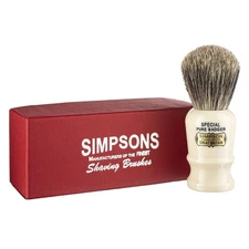 Simpsons Special Pure Badger Hair Shaving Brush 1 Count (Pack of 1), brown 