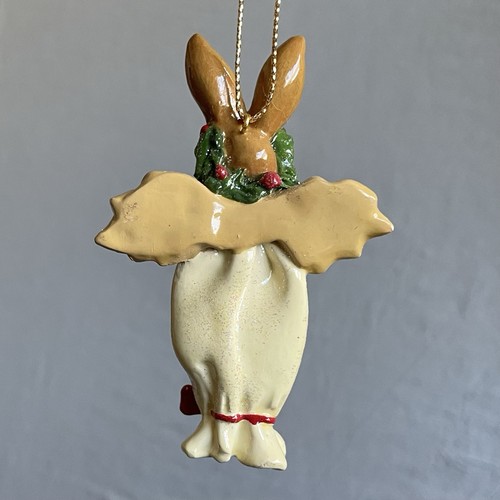 Donna Little Enesco Figura Conejo Conejo 1999 Ángel De Colección Pascua Navidad Ornamentos - Imagen 6 de 10