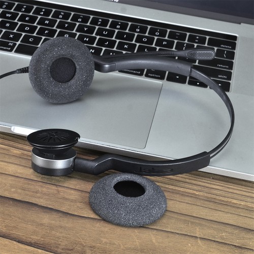 Coppia Cuscini di Ricambio per Jabra Biz 2300 USB Duo Foam Headphone Cover - Foto 2 di 15