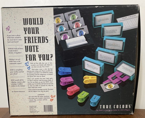 Vintage New 1990 True Colors Board Game Milton Bradley Sealed Hasbro - Picture 2 of 13