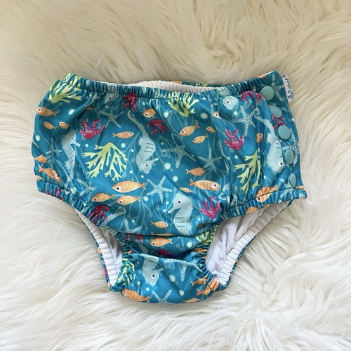 i play Toddler Pull-up Reusable Swim Diaper - Seahorse Ocean Sealife Size 4T
