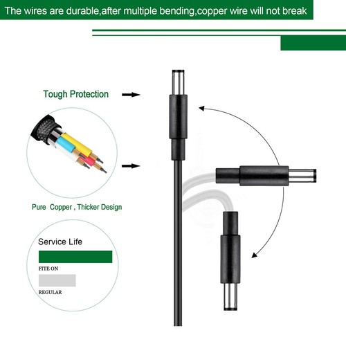 12V AC/DC Adapter For Bullseye Pro Rechargeable Tire Inflator Bulls Eye Pressure - Picture 6 of 6