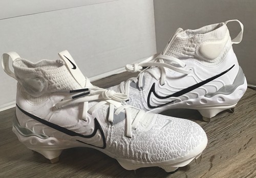 Scarpe da baseball Nike Alpha Huarache NXT metallo bianco nero DJ6517-101 da uomo taglia 8 - Foto 2 di 7