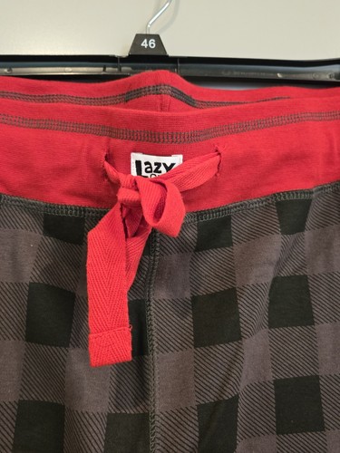 Lazy One Grey Plaid Pajama Bottoms, NWT, Size L - Picture 3 of 5