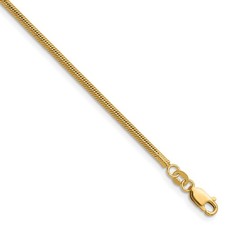 1/20 14K Gold Filled 2mm Solid Snake Chain Necklace