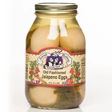 Amish Wedding All Natural Pickled Jalapeno Eggs, 32 oz jar