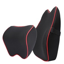 Lumbar Support Pillow and Neck Pillow for Car and Office Chair, Memory Foam C...