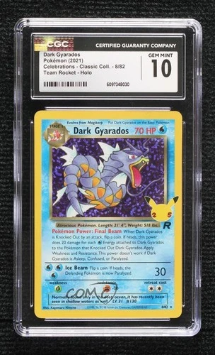 Dark Gyarados (Team Rocket) Holo Pokémon Celebrations Classic Collection CGC 10