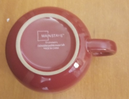 Mainstays RED SEDONA Soup Mug, 22 oz / 3 3/8", Stoneware, Embossed, Excellent - Picture 7 of 8