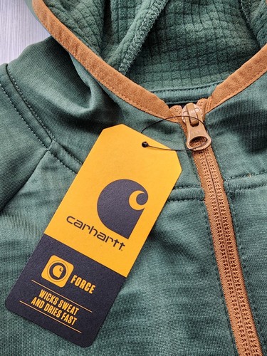 NEW Carhartt Youth Boys Force Long Sleeve Full Zip Hoodie Jacket Size Large - Picture 4 of 12