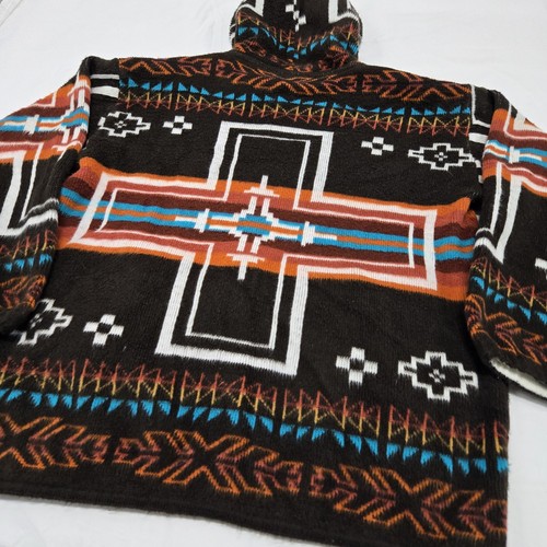 Größe LARGE Earth Ragz Aztec Southwest Zip Hoodie Jacke Western Wolle Pendleton  - Bild 8 von 10