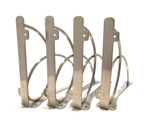 4 MCM Nickle-Plated Steel Shelf Brackets Half-Circle Design 8.5"x7"x11" A++ Cond - Picture 7 of 9