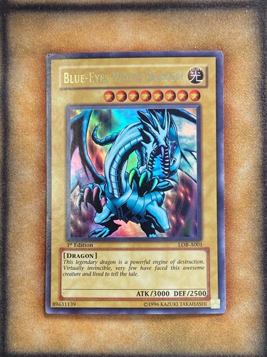Blue-Eyes White Dragon [1st Edition] LOB-001 YuGiOh Legend of Blue Eyes White Dragon card