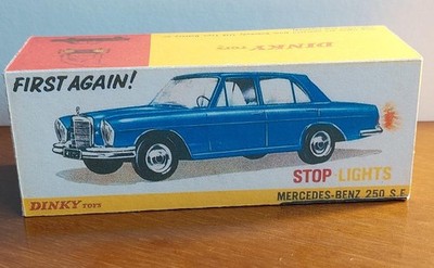     Dinky Toys DT 160 Mercedes-Benz 250 SE-Repro Box Matt 300g Druck&Verarb.GUT 