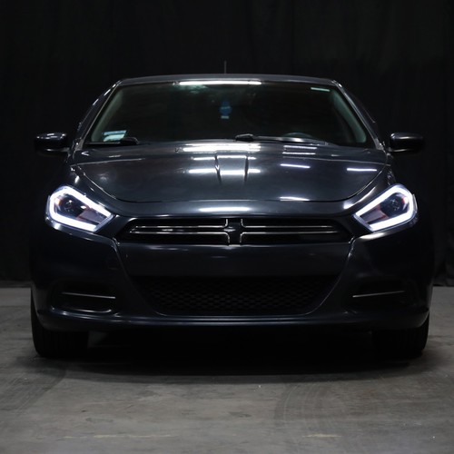 Smoked Housing Projector Headlight w/ LED Sequential Turn For 2013-16 Dodge Dart - Picture 7 of 7