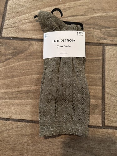 Nuevos calcetines Nordstrom para mujer CREW VERDE CIPRÉS talla 6-10,5 - Imagen 1 de 5
