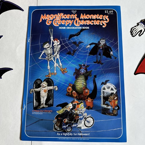 Rare Vintage Halloween Magnificent Monsters Die Cut Free Standing & Hanging 1980 - Picture 2 of 9