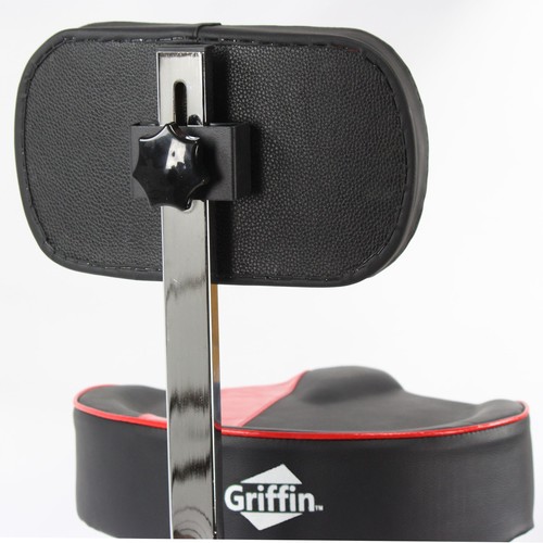 Sattel Trommel Thron Rückenlehne Unterstützung - Biker Sitz gepolstert Musik Gitarre Hocker Stuhl - Bild 11 von 14