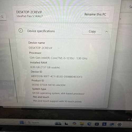 Lenovo IdeaPad Flex 5 14" 2-in-1 Touch Laptop i5-1235U 8GB 512GB SSD FHD+ W11 - Picture 9 of 9