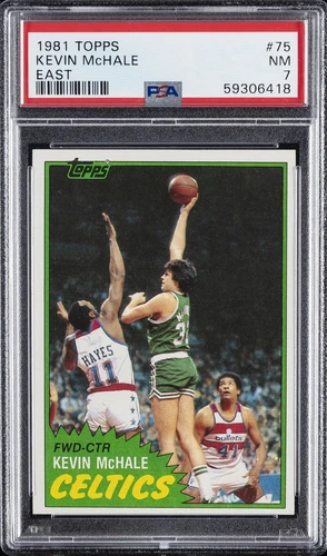 1981 TOPPS EAST #75 KEVIN MCHALE HOF ROOKIE RC PSA 7
