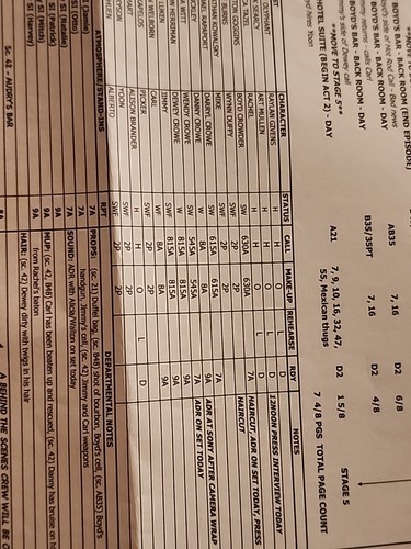 JUSTIFIED Original WALTON GOGGINS Scene & HAIRCUT & Press B-roll CALL SHEET Wow! - Picture 17 of 18