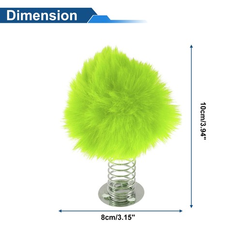 Motorcycle Helmet Accessories Decoration Green Plush Iron 2 Pcs - Bild 5 von 7