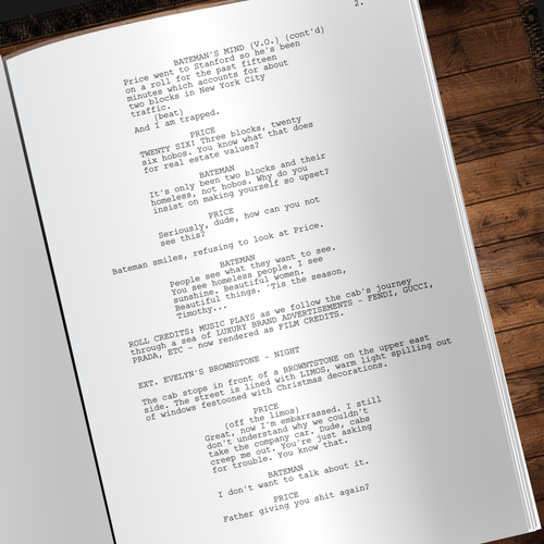 American Psycho Movie Script 118 Pages w/ 13 Celebrity Autograph Reprints - Picture 3 of 11