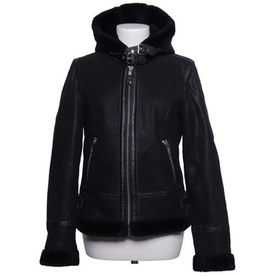 Freaky Nation, Shearling Jacke, Damen, Größe: M, Schwarz, Leder/Polyester #Peo