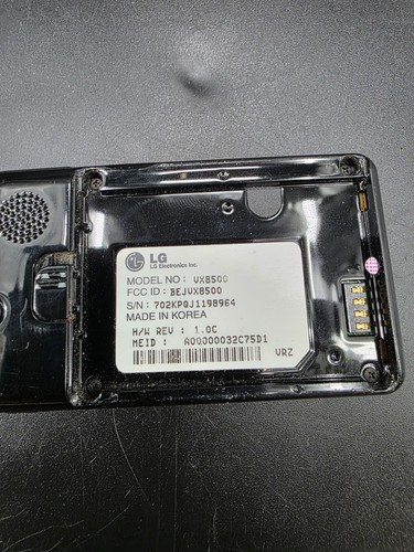 Retro LG BlackVX8500 lettore MP3 telefono scorrevole da Verizon wireless in nero - Foto 8 di 9