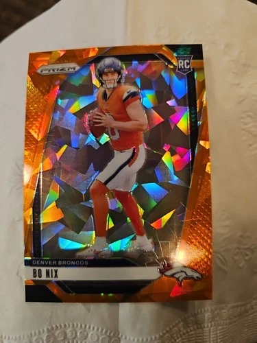 2024 Panini Prizm - Rookies Bo Nix #309 Orange Ice Prizm (RC)