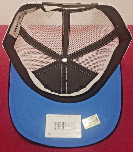 NASCAR RACING TRUCKERS NERO BIANCO BLU OSFA TAPPO A SCATTO REGOLABILE AUTENTICO_NUOVO - Foto 5 di 11