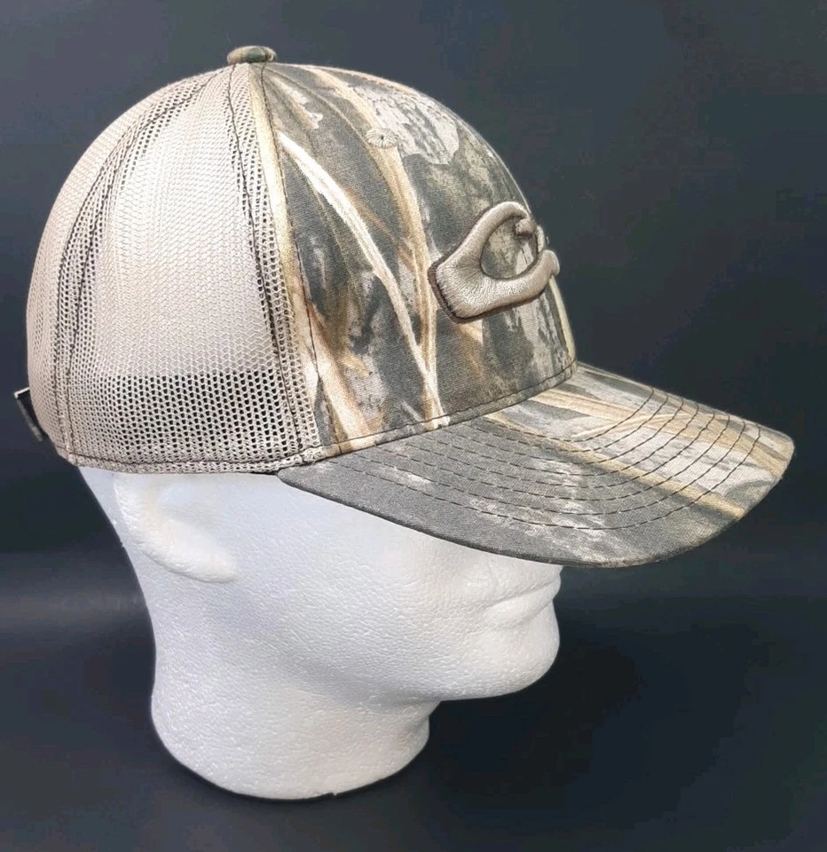 DRAKE WATERFOWL SYSTEMS CAMO MESH BACK BALL CAP HAT RAISED LOGO - Image 2 of 4