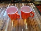 Vintage Anchor Hocking Fire King Ombre Light Red To Dark Mug