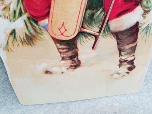 Eureka Christmas Diecut Santa Claus Toys Sled 2 Sided Wall Decoration Unused NOS - Picture 3 of 5