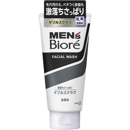 KAO Men's Biore Facial Wash Double Scrub Face 130g Set of 10 Japan Fedex - Picture 2 of 3