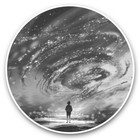 2 x Vinyl Stickers 20cm (bw) - Magical Night Sky Galaxy Dream  #35940
