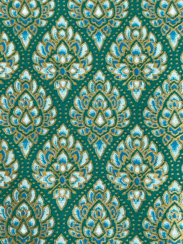 Women's Thai Pattern Gold Printed Cotton Stitched Tube Sarong Multi-Color 200 cm - Picture 116 of 132