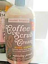 HOME AND BODY CO HONEY ALMOND Exfoliating Coffee Scrub cream  24 oz Botanicals