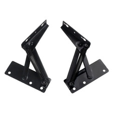 2Pcs 80 Degree Foldable Bracket with Spring Hinge Cabinet Door Lift up Stay Flap